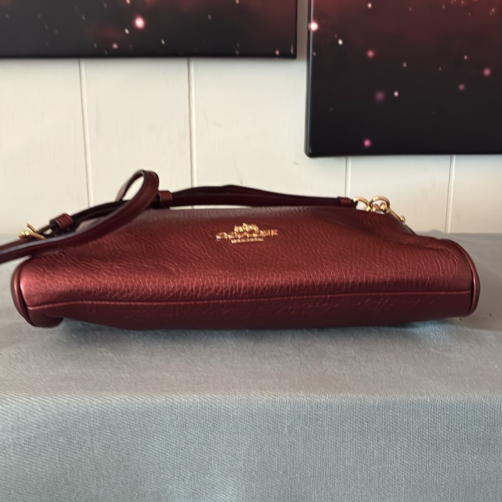 Coach Carrie Burgundy Leather Crossbody - Picture 11 of 11
